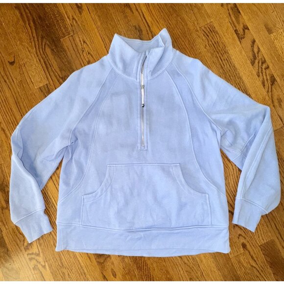 Lululemon Scuba Oversized Funnel Neck Half-Zip Long Size M/L Aero Blue - Picture 1 of 3